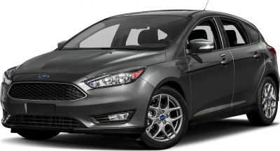 Front grille, headlights, alloy wheels of a hatchback
