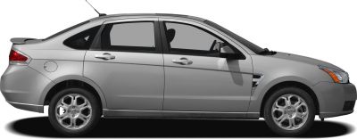 Silver four-door sedan with alloy wheels in side profile