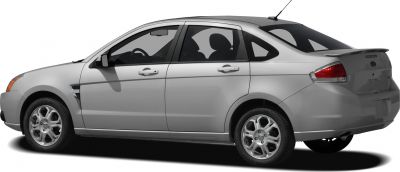 Side profile of sedan with rear spoiler and alloy wheels