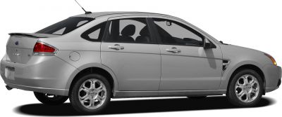 Side profile of sedan with rear spoiler and alloy wheels
