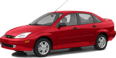 Red sedan with sleek curves, alloy wheels, and side profile.