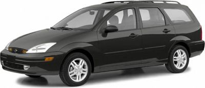 Black compact estate wagon with alloy wheels and roof rails
