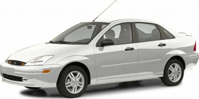 Side and front view of a four-door sedan with alloy wheels and angular headlights