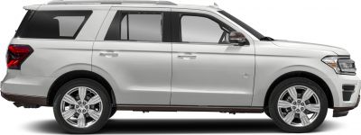 Large SUV side profile with chrome wheels and tinted rear windows