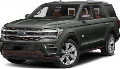Bold front grille and LED headlights with alloy wheels on a full-size SUV