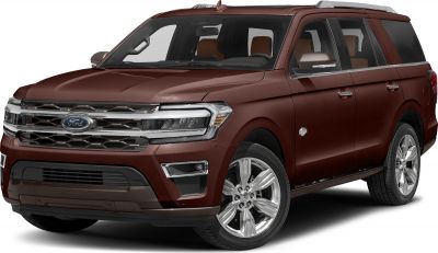 Large SUV with chrome front grille and alloy wheels