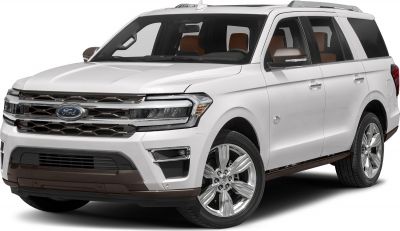 Large SUV with bold front grille and alloy wheels