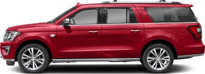 Full-size SUV extended side view with alloy wheels and King Ranch badge