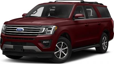 Front and side view of a large SUV with prominent grille and modern headlights