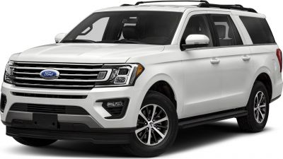 Front-side view of a large SUV with distinctive grille and alloy wheels