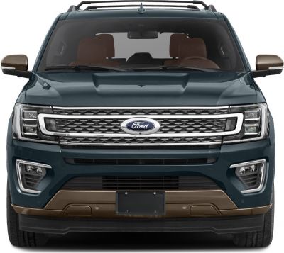 Front view with chrome grille, LED headlights, and dual-tone bumper