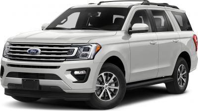 Full-size SUV front three-quarter view with grille and LED headlights