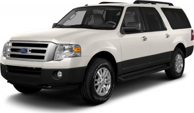 Extended body SUV with bold front grille and alloy wheels