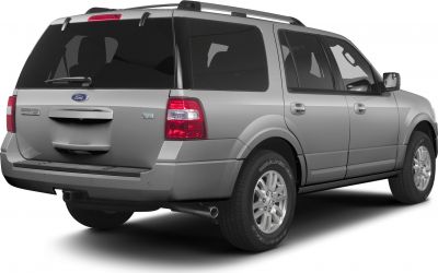 Rear side view of 2007 SUV with Flex Fuel badge and tinted windows