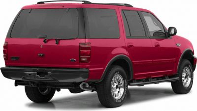 Rear and side view of full-size SUV with tinted windows and chrome wheels