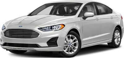 Front grille and headlight design of a midsize sedan