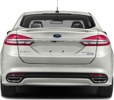Rear view with LED taillights and dual exhaust outlets