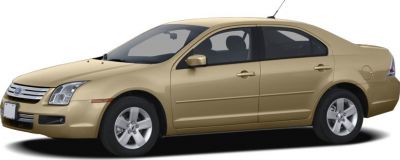 Side profile of a mid-size sedan with alloy wheels.