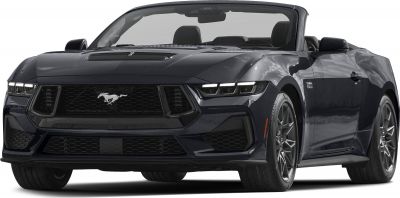 Convertible front view with modern grille and LED headlights
