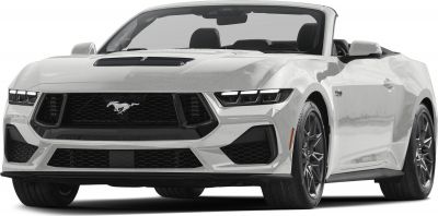 Front grille and LED headlights of a modern convertible sports car