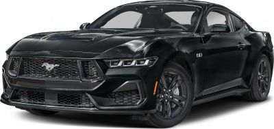 Aggressive front grille and sleek LED headlights in sporty coupe design