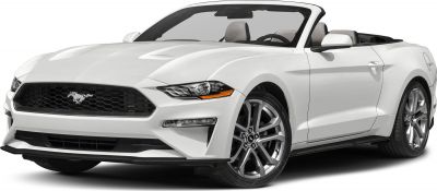 Convertible with prominent front grille and alloy wheels