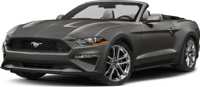 Front grille and alloy wheels of a convertible muscle car
