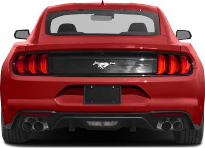 Rear view with triple-bar LED taillights and quad exhaust tips