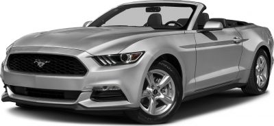 Front and side view of a silver convertible with LED headlights and alloy wheels