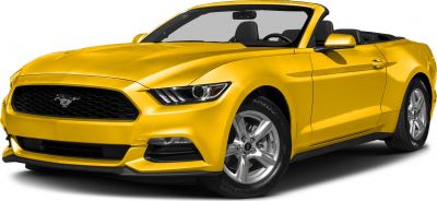 Convertible with distinctive front grille and sporty headlights