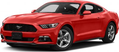 Front angle view of a red coupe with signature grille and headlights.