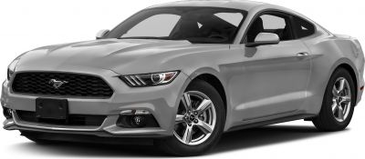 Front grille and headlight design of a modern muscle car