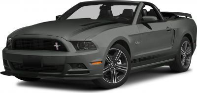 Front 3/4 view of convertible with alloy wheels and open roof