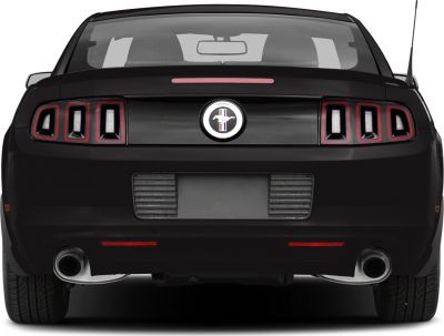 Rear view with signature triple-bar tail lights and dual exhausts