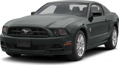 Sporty front grille with pony emblem and modern headlights.