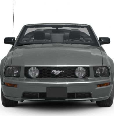 Front view of convertible with iconic grille and dual headlights