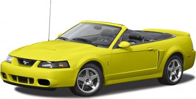 Yellow convertible with chrome alloy wheels and sporty design