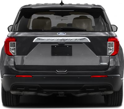 Rear view of SUV with taillights and EcoBoost badge
