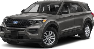 SUV front side view with LED headlights and black grille