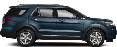 Side profile of SUV with door design, alloy wheels, and roof rails