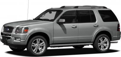Silver SUV side profile with alloy wheels and roof rails