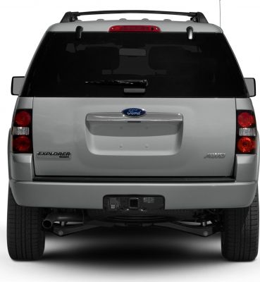 Rear view of SUV with roof rack, AWD, and distinct rear lights