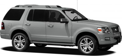 Side profile of an SUV with alloy wheels and tinted windows