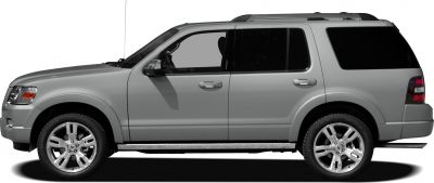 Side profile of SUV with roof rails and alloy wheels