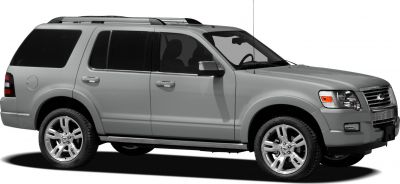 Silver SUV in side view with roof rails and alloy wheels