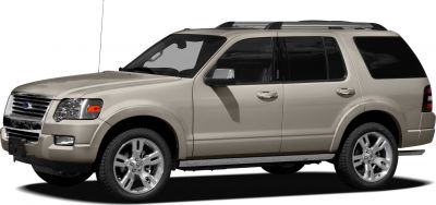 Side view of SUV with alloy wheels and roof rails