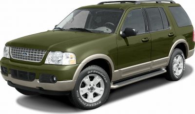 Green SUV with off-road tires and roof rails
