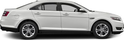 Side profile of a sedan with alloy wheels and sleek silhouette