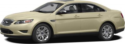 Side view of sedan with chrome wheels and streamlined design