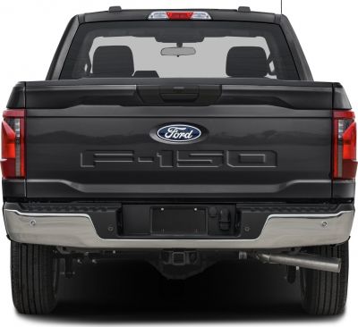 Rear tailgate with embossed F-150 logo and rear lights